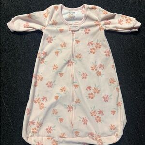 Carter's Floral Print Sleep Sack in Pink and Orange